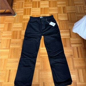 Reformation Rowe Mid Rise Relaxed Straight Jeans Rigid Denim